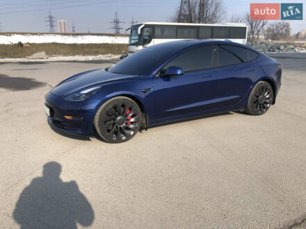 Синий Тесла Модель 3, объемом двигателя 0 л и пробегом 70 тыс. км за 25200 $, фото 1 на Automoto.ua