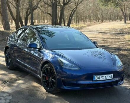 Синий Тесла Модель 3, объемом двигателя 0 л и пробегом 160 тыс. км за 18799 $, фото 1 на Automoto.ua