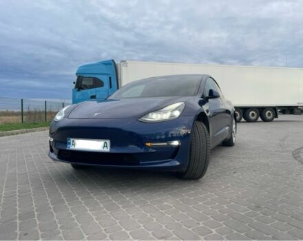 Синий Тесла Модель 3, объемом двигателя 0 л и пробегом 37 тыс. км за 21000 $, фото 1 на Automoto.ua