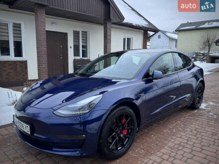 Синий Тесла Модель 3, объемом двигателя 0 л и пробегом 120 тыс. км за 18500 $, фото 1 на Automoto.ua