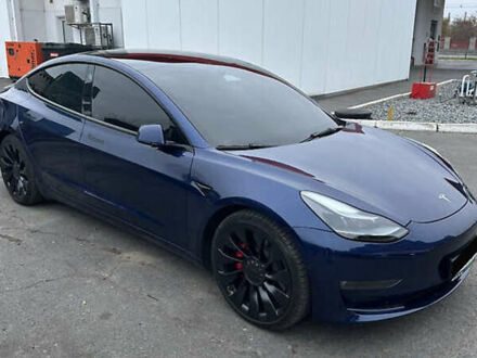 Синий Тесла Модель 3, объемом двигателя 0 л и пробегом 36 тыс. км за 20000 $, фото 1 на Automoto.ua