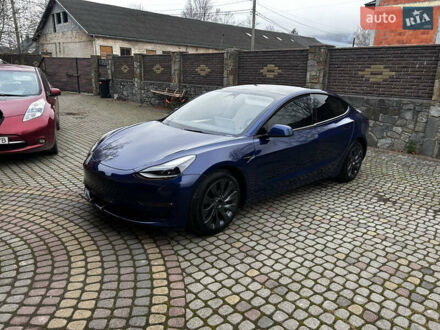 Синий Тесла Модель 3, объемом двигателя 0 л и пробегом 41 тыс. км за 21000 $, фото 1 на Automoto.ua