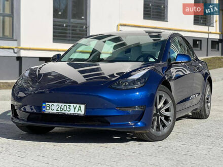 Тесла Модель 3 2022 в Львове на Automoto.ua Синий Тесла Модель 3, объемом двигателя 0 л и пробегом 19 тыс. км за 31000 $, фото 1 на Automoto.ua