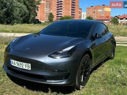 Синий Тесла Модель 3, объемом двигателя 0 л и пробегом 53 тыс. км за 22900 $, фото 1 на Automoto.ua
