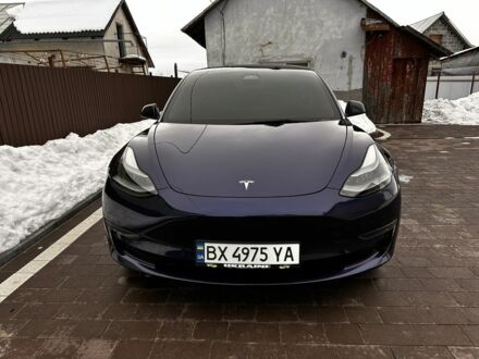 Синий Тесла Модель 3, объемом двигателя 0 л и пробегом 123 тыс. км за 21500 $, фото 1 на Automoto.ua