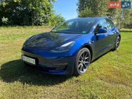 Синий Тесла Модель 3, объемом двигателя 0 л и пробегом 92 тыс. км за 21500 $, фото 1 на Automoto.ua