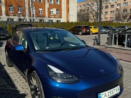 Синий Тесла Модель 3, объемом двигателя 0 л и пробегом 81 тыс. км за 25999 $, фото 1 на Automoto.ua
