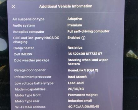 Белый Тесла Модель С, объемом двигателя 0 л и пробегом 49 тыс. км за 34500 $, фото 7 на Automoto.ua