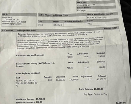 Білий Тесла Модель С, об'ємом двигуна 0 л та пробігом 201 тис. км за 14700 $, фото 12 на Automoto.ua