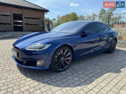 Синий Тесла Модель С, объемом двигателя 0 л и пробегом 96 тыс. км за 26900 $, фото 1 на Automoto.ua