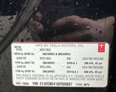 Чорний Тесла Модель Х, об'ємом двигуна 0 л та пробігом 79 тис. км за 24000 $, фото 13 на Automoto.ua