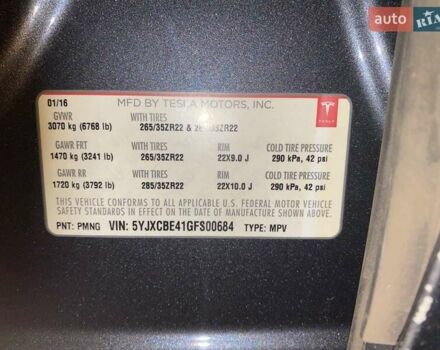 Серый Тесла Модель Х, объемом двигателя 0 л и пробегом 86 тыс. км за 37900 $, фото 8 на Automoto.ua