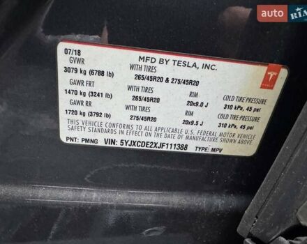 Серый Тесла Модель Х, объемом двигателя 0 л и пробегом 123 тыс. км за 20000 $, фото 17 на Automoto.ua