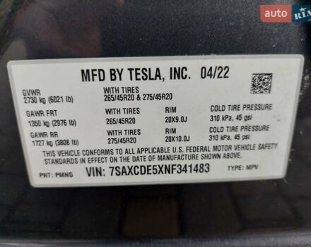 Серый Тесла Модель Х, объемом двигателя 0 л и пробегом 5 тыс. км за 52999 $, фото 59 на Automoto.ua