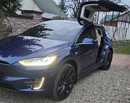 Синий Тесла Модель Х, объемом двигателя 0 л и пробегом 99 тыс. км за 27500 $, фото 3 на Automoto.ua