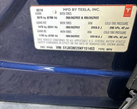 Синій Тесла Модель Х, об'ємом двигуна 0 л та пробігом 72 тис. км за 25500 $, фото 22 на Automoto.ua