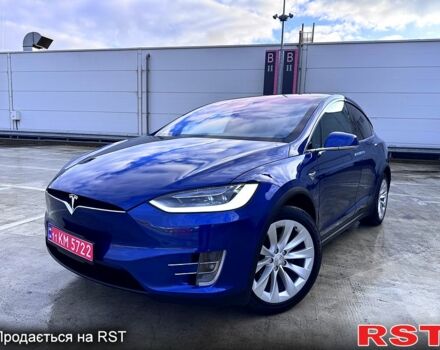 Синий Тесла Модель Х, объемом двигателя 100 л и пробегом 66 тыс. км за 34500 $, фото 1 на Automoto.ua