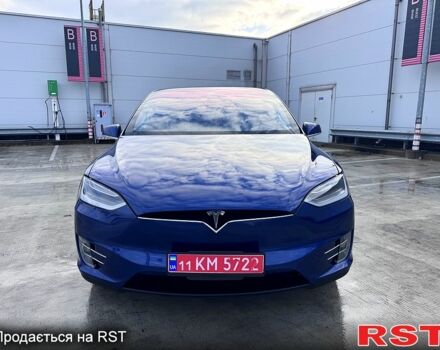 Синий Тесла Модель Х, объемом двигателя 100 л и пробегом 66 тыс. км за 34500 $, фото 10 на Automoto.ua