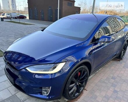 Синий Тесла Модель Х, объемом двигателя 0 л и пробегом 59 тыс. км за 51000 $, фото 6 на Automoto.ua