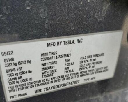 Синий Тесла Модель Х, объемом двигателя 0 л и пробегом 30 тыс. км за 10000 $, фото 15 на Automoto.ua