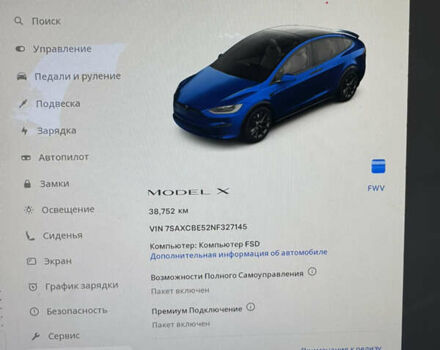 Синий Тесла Модель Х, объемом двигателя 0 л и пробегом 38 тыс. км за 51000 $, фото 5 на Automoto.ua