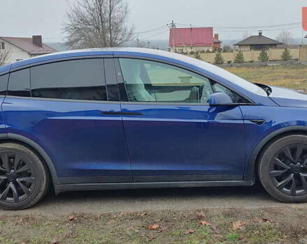 Синий Тесла Модель Х, объемом двигателя 0 л и пробегом 58 тыс. км за 41500 $, фото 3 на Automoto.ua