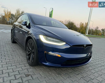 Тесла Модель Х 2022 в Днепре (Днепропетровске) на Automoto.ua Синий Тесла Модель Х, объемом двигателя 0 л и пробегом 27 тыс. км за 45000 $, фото 2 на Automoto.ua