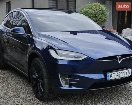 Синий Тесла Модель Х, объемом двигателя 0 л и пробегом 99 тыс. км за 27500 $, фото 1 на Automoto.ua