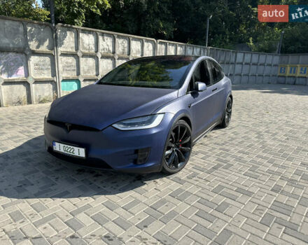 Синій Тесла Модель Х, об'ємом двигуна 0 л та пробігом 123 тис. км за 59500 $, фото 1 на Automoto.ua