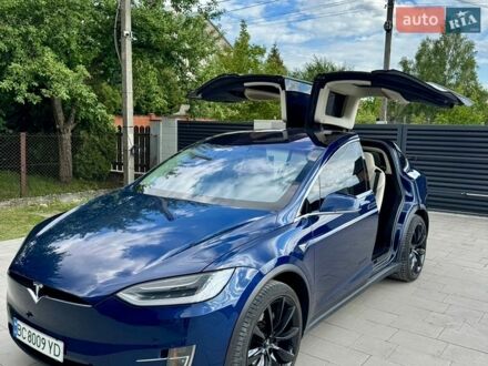 Синий Тесла Модель Х, объемом двигателя 0 л и пробегом 99 тыс. км за 25500 $, фото 1 на Automoto.ua