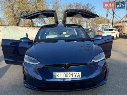 Синий Тесла Модель Х, объемом двигателя 0 л и пробегом 113 тыс. км за 30000 $, фото 1 на Automoto.ua