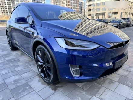 Синий Тесла Модель Х, объемом двигателя 0 л и пробегом 56 тыс. км за 66222 $, фото 1 на Automoto.ua