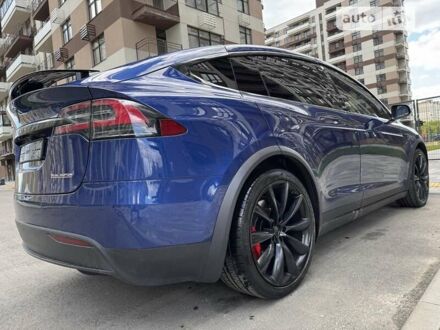 Синий Тесла Модель Х, объемом двигателя 0 л и пробегом 59 тыс. км за 55222 $, фото 1 на Automoto.ua