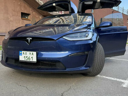 Синий Тесла Модель Х, объемом двигателя 0 л и пробегом 38 тыс. км за 42000 $, фото 1 на Automoto.ua