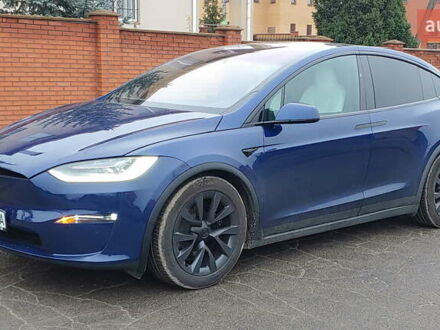 Синий Тесла Модель Х, объемом двигателя 0 л и пробегом 58 тыс. км за 41500 $, фото 1 на Automoto.ua