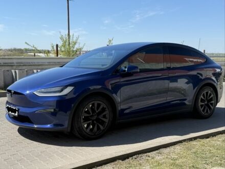 Синий Тесла Модель Х, объемом двигателя 0 л и пробегом 98 тыс. км за 37000 $, фото 1 на Automoto.ua