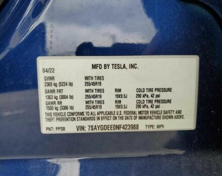 Синий Тесла Другая, объемом двигателя 0 л и пробегом 58 тыс. км за 9900 $, фото 12 на Automoto.ua