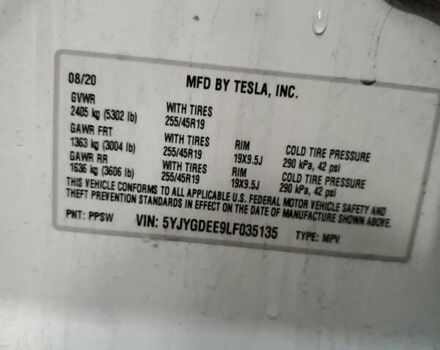Білий Тесла Model Y, об'ємом двигуна 0 л та пробігом 134 тис. км за 9200 $, фото 12 на Automoto.ua