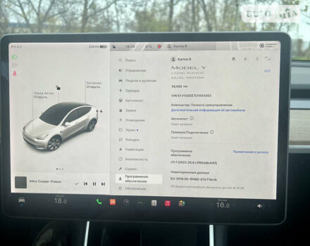 Белый Тесла Model Y, объемом двигателя 0 л и пробегом 36 тыс. км за 29500 $, фото 10 на Automoto.ua
