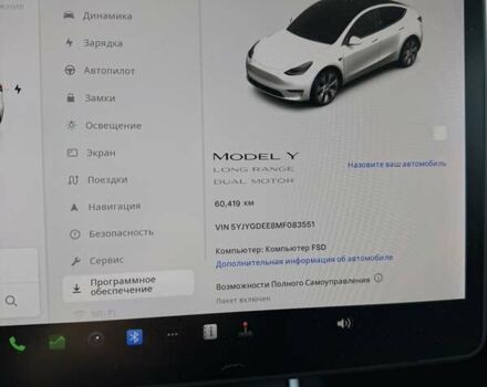 Білий Тесла Model Y, об'ємом двигуна 0 л та пробігом 61 тис. км за 25399 $, фото 1 на Automoto.ua