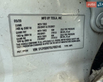 Белый Тесла Model Y, объемом двигателя 0 л и пробегом 65 тыс. км за 19600 $, фото 9 на Automoto.ua