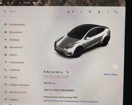 Белый Тесла Model Y, объемом двигателя 0 л и пробегом 59 тыс. км за 25999 $, фото 15 на Automoto.ua