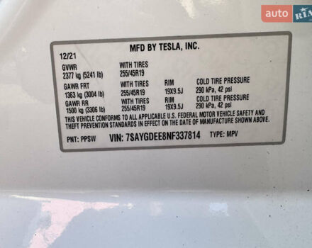 Белый Тесла Model Y, объемом двигателя 0 л и пробегом 79 тыс. км за 22900 $, фото 4 на Automoto.ua