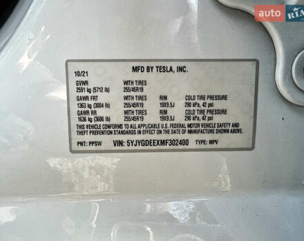 Тесла Model Y 2021 в Виннице на Automoto.ua Белый Тесла Model Y, объемом двигателя 0 л и пробегом 72 тыс. км за 23000 $, фото 29 на Automoto.ua