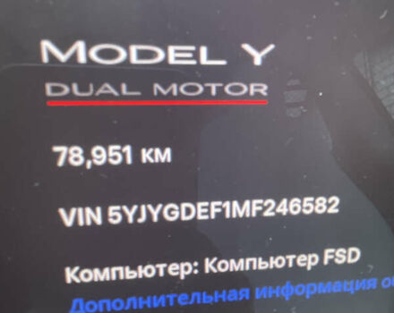 Білий Тесла Model Y, об'ємом двигуна 0 л та пробігом 75 тис. км за 26500 $, фото 8 на Automoto.ua