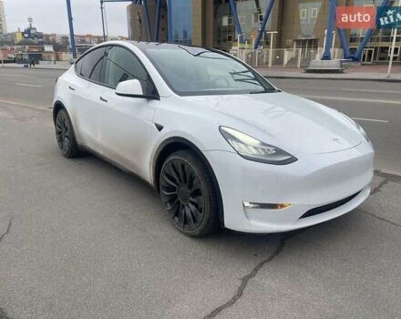 Білий Тесла Model Y, об'ємом двигуна 0 л та пробігом 49 тис. км за 26900 $, фото 1 на Automoto.ua