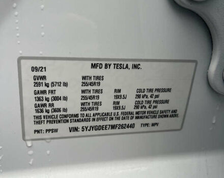 Белый Тесла Model Y, объемом двигателя 0 л и пробегом 28 тыс. км за 26500 $, фото 11 на Automoto.ua