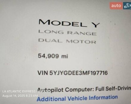 Тесла Model Y 2021 в Тернополе на Automoto.ua Белый Тесла Model Y, объемом двигателя 0 л и пробегом 84 тыс. км за 15800 $, фото 28 на Automoto.ua