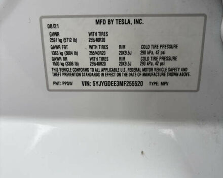 Білий Тесла Model Y, об'ємом двигуна 0 л та пробігом 83 тис. км за 22200 $, фото 9 на Automoto.ua