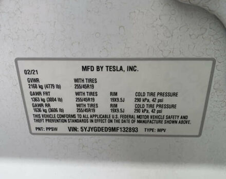 Белый Тесла Model Y, объемом двигателя 0 л и пробегом 83 тыс. км за 19499 $, фото 17 на Automoto.ua